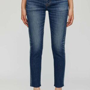 NWT Moussy Vintage Blue Raw Hem Skinny Jeans 25
